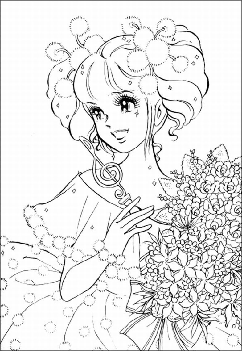 Plansa de colorat cu Anime 76 83